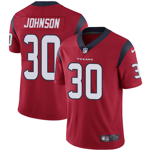 Nike Texans #30 Kevin Johnson Red Alternate Men's Stitched NFL Vapor Untouchable Limited Jersey - Click Image to Close
